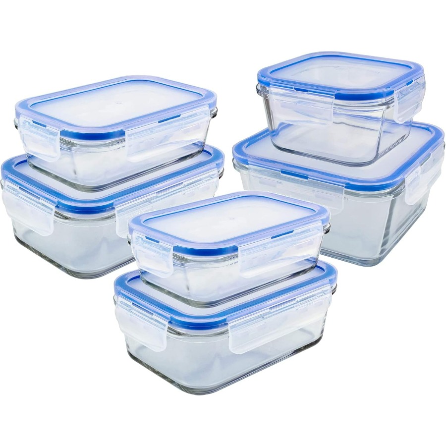 Meal Prep Glass Containers - Glass Containers BPA-Free Locking Lids -