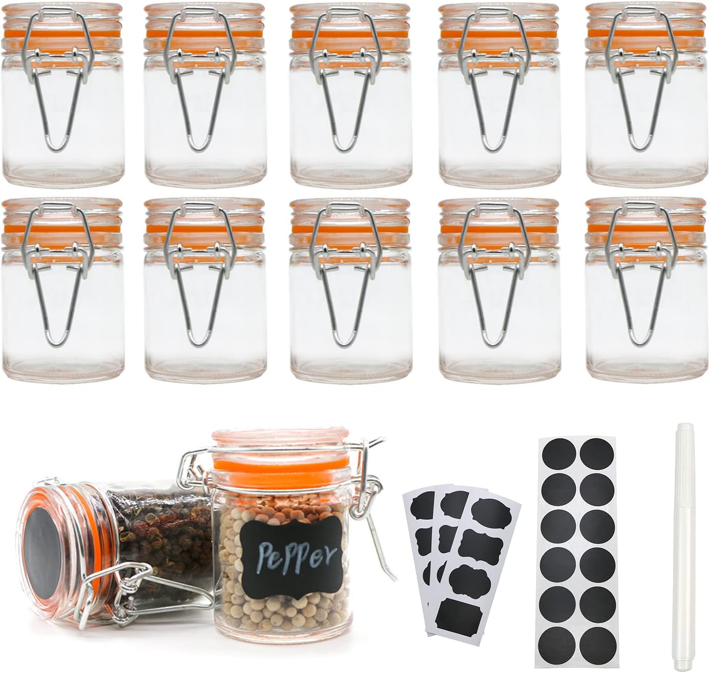 Spice Jar Labels - 1.7 oz Mini Glass Spice Jars
