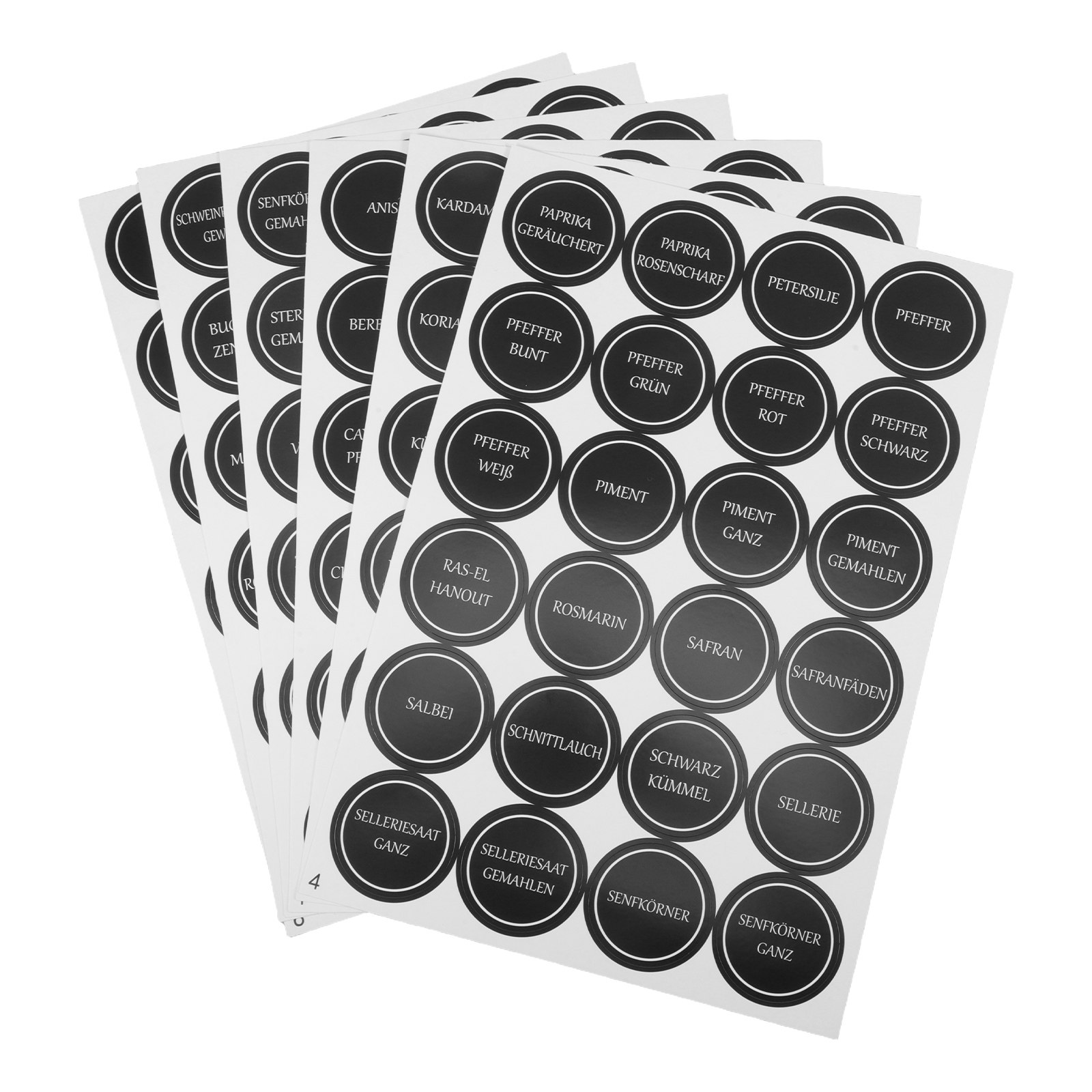 6 Sheets Round Spice Jar Label - Spice Jar Labels ulasan dan harga
