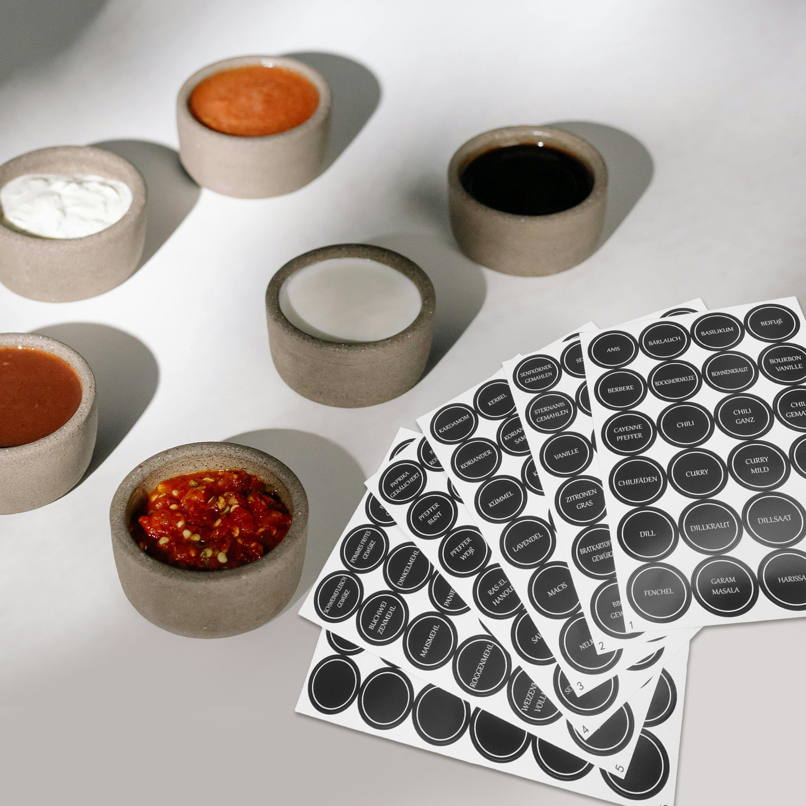 6 Sheets Round Spice Jar Label - Spice Jar Labels ulasan dan harga