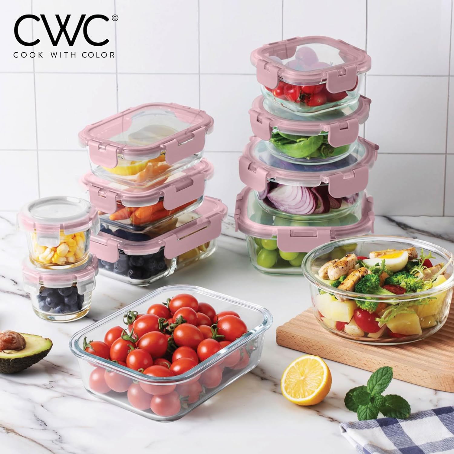 32-Pc Borosilicate Glass Food  - Meal Prep Glass Containers ulasan dan harga
