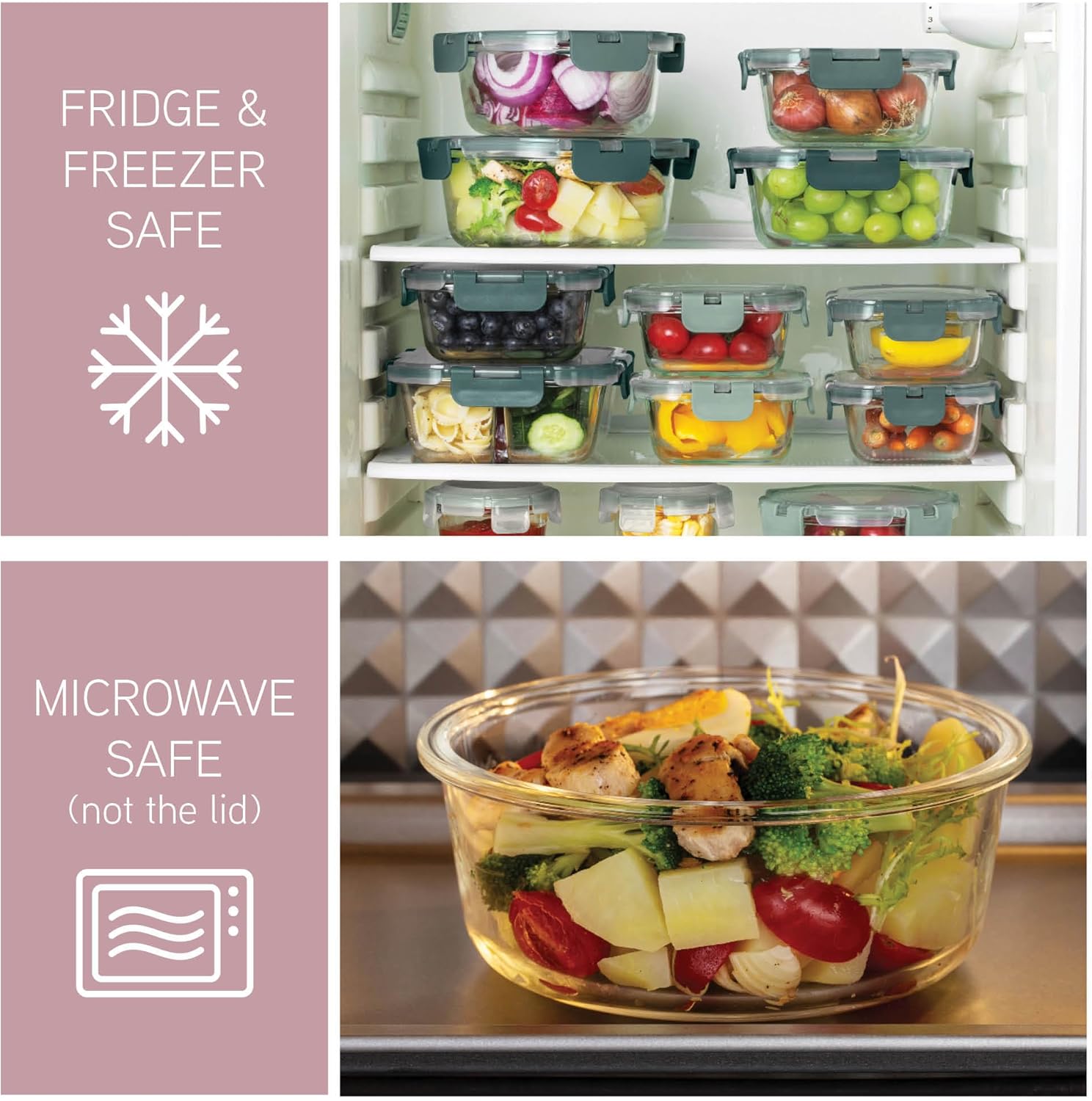 32-Pc Borosilicate Glass Food  - Meal Prep Glass Containers ulasan dan harga