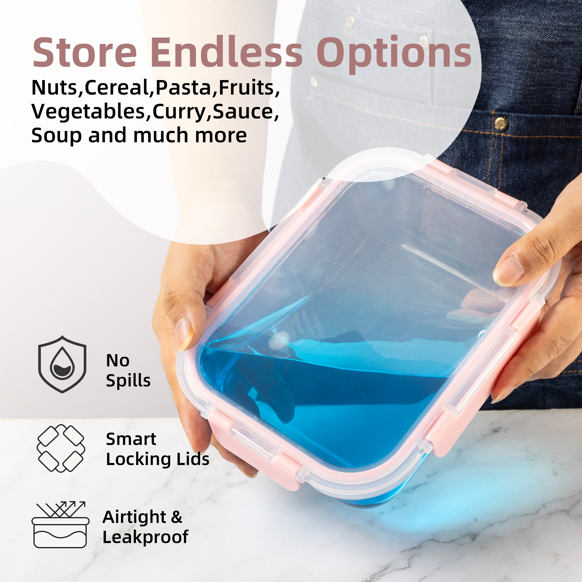 16-Piece Glass Food Storage Co - Meal Prep Glass Containers ulasan dan harga