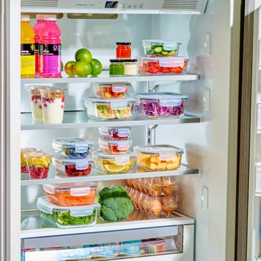 40pc Set Glass Food Storage Co - Meal Prep Glass Containers ulasan dan harga