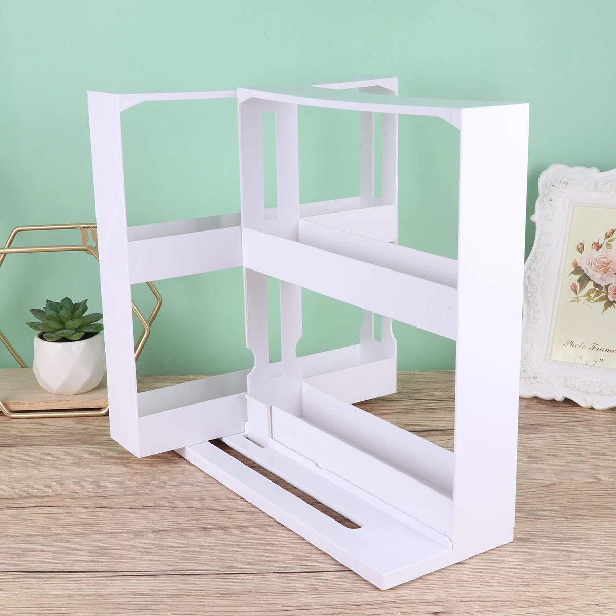 2 Layer Kitchen Storage Slide  - Spice Jar Labels ulasan dan harga