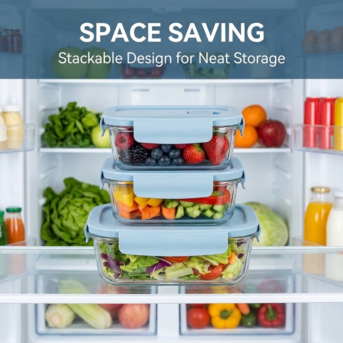 Sky Blue Glass Food Storage Co - Meal Prep Glass Containers ulasan dan harga
