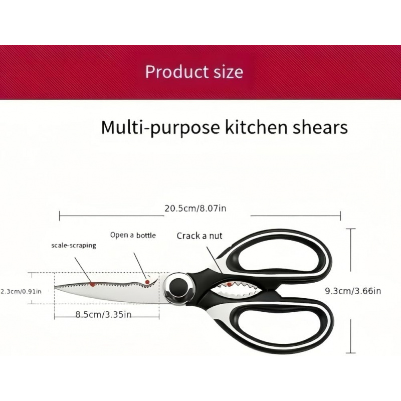 Stainless Steel Kitchen Shears - Meal Prep With Chicken ulasan dan harga
