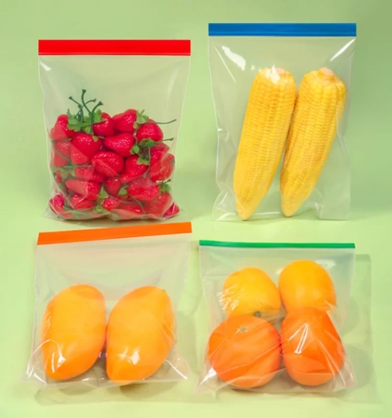 Colorful Clear PE  Zipper Stor - Meal Prep Ziplock ulasan dan harga