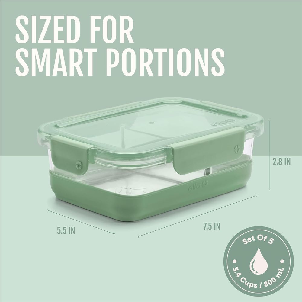 Refresh 3.4 Cup Divided Meal P - Meal Prep Glass Containers ulasan dan harga