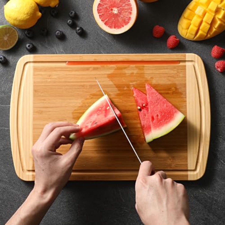 Large Wooden Cutting Board for - Meal Prep Cutting ulasan dan harga