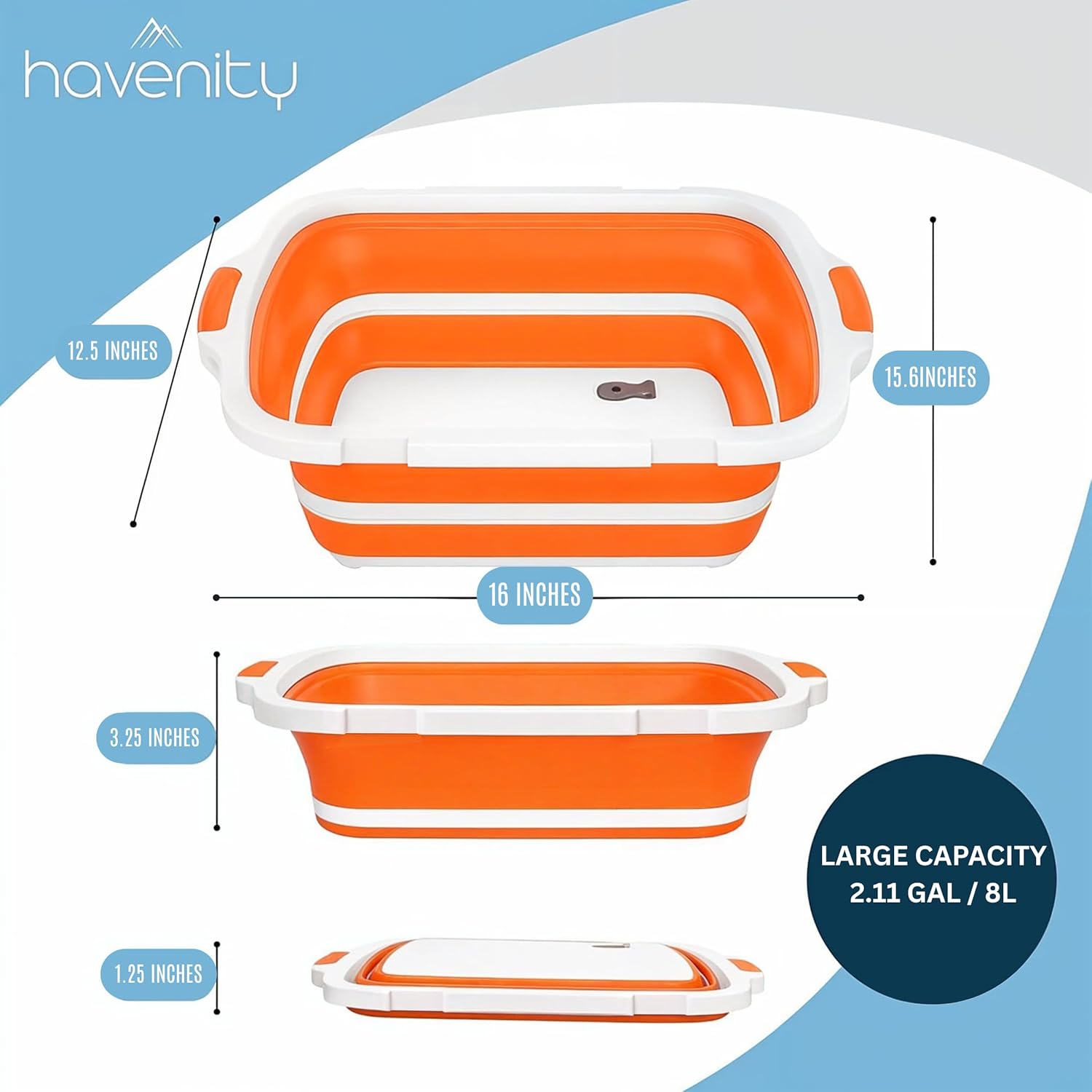 8L Collapsible BBQ Prep Tub wi - Meal Prep Cutting ulasan dan harga