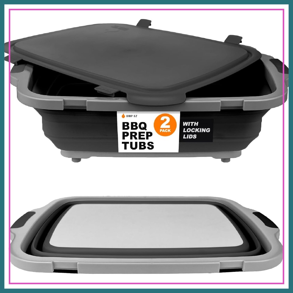 Collapsible BBQ Prep Tubs 2-Pi - Meal Prep Cutting ulasan dan harga