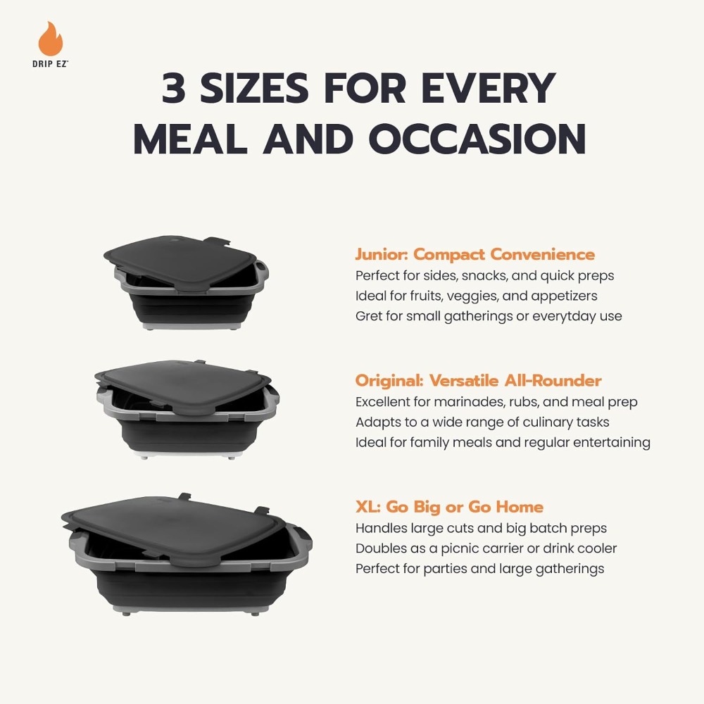 Collapsible BBQ Prep Tubs 2-Pi - Meal Prep Cutting ulasan dan harga