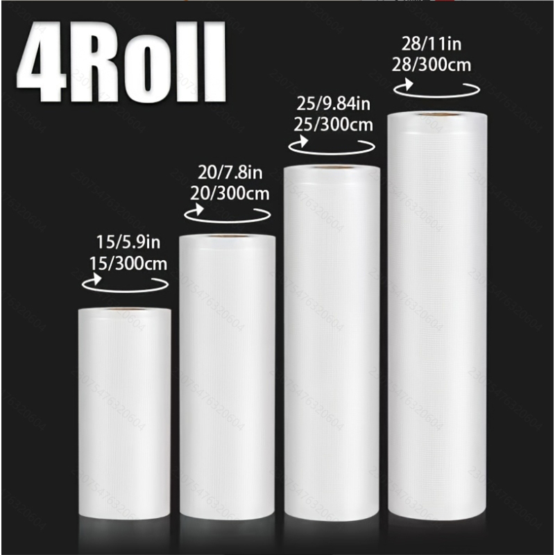 4pcs Vacuum Sealer Bags: 4 rol - Meal Prep Xl ulasan dan harga