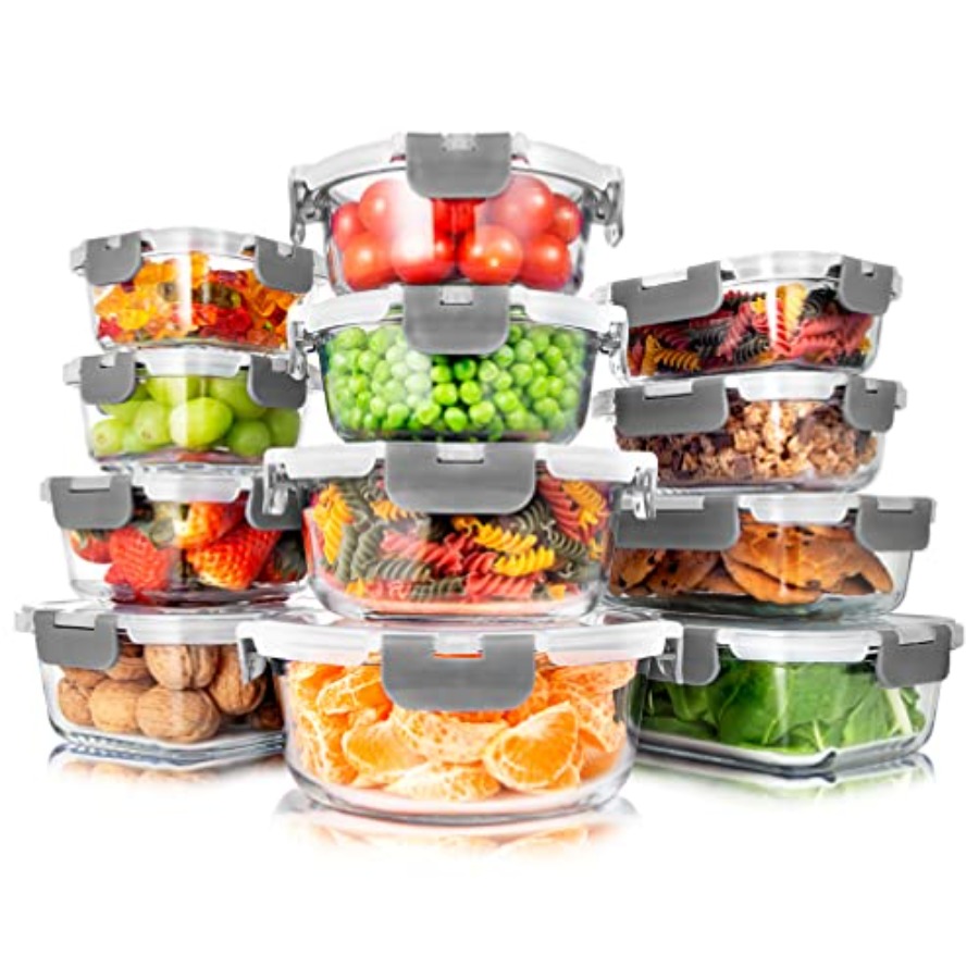24 Pcs Glass Storage Container - Pro Meal Prep ulasan dan harga