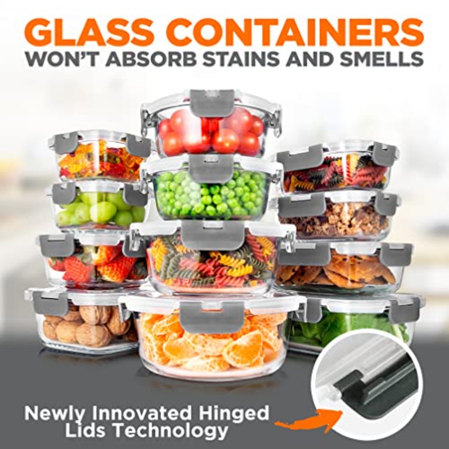 24 Pcs Glass Storage Container - Pro Meal Prep ulasan dan harga