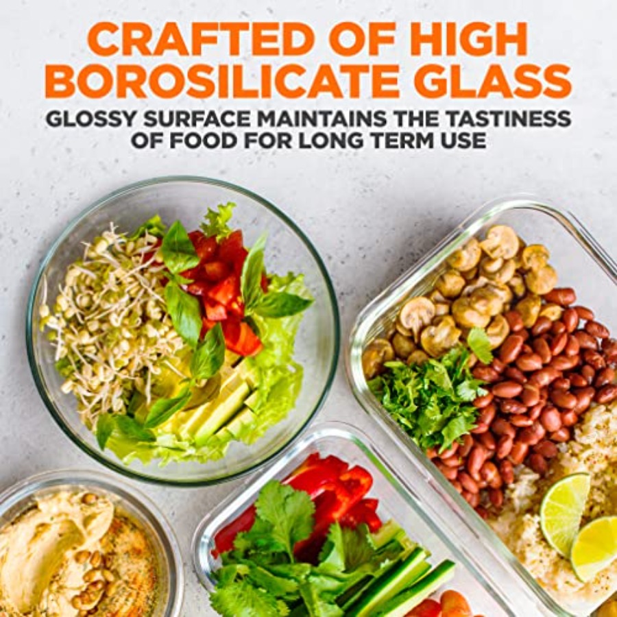 24 Pcs Glass Storage Container - Pro Meal Prep ulasan dan harga