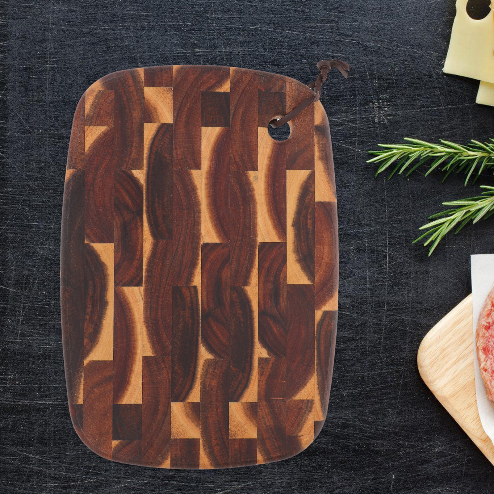 Wood Cutting Board Stable Safe - Meal Prep Cutting ulasan dan harga