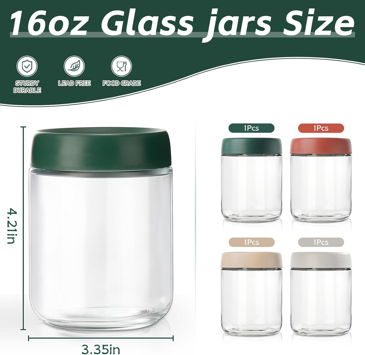 Glass Overnight Oats Container - Meal Prep Glass Containers ulasan dan harga