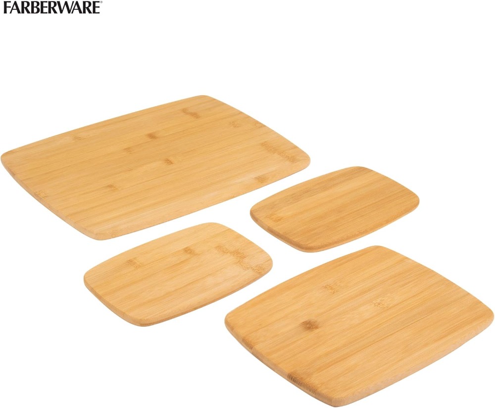 4-Piece Bamboo Cutting Board S - Meal Prep Cutting ulasan dan harga