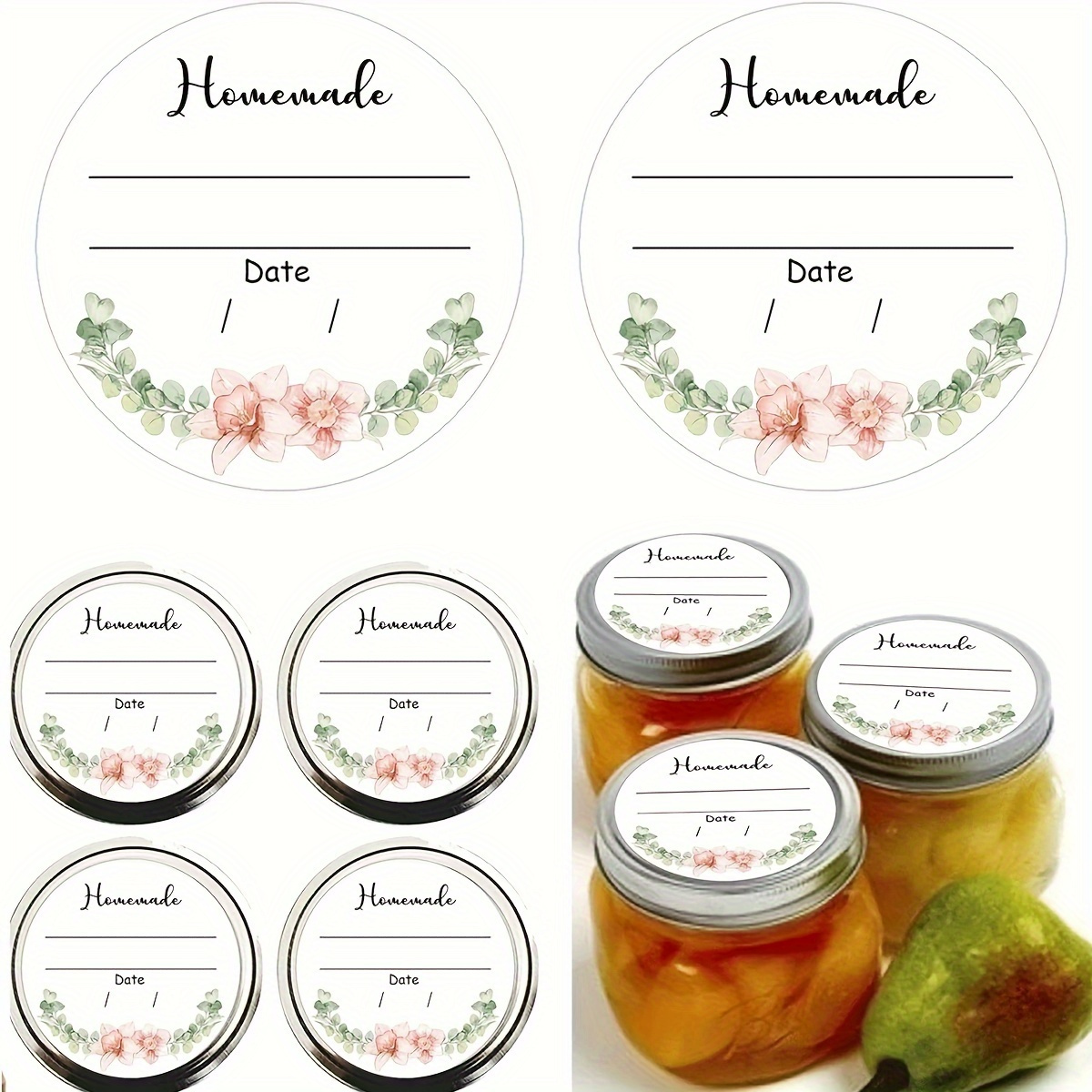 Watercolor Floral Canning Labe - Spice Jar Labels ulasan dan harga
