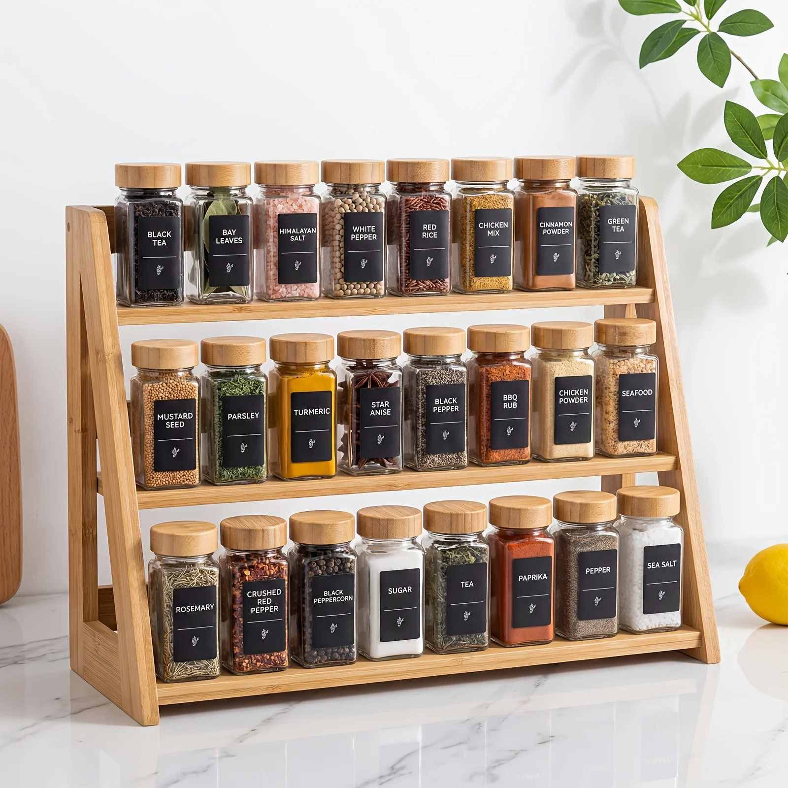DDHOME 24pcs 4oz Square Spice  - Spice Jar Labels ulasan dan harga