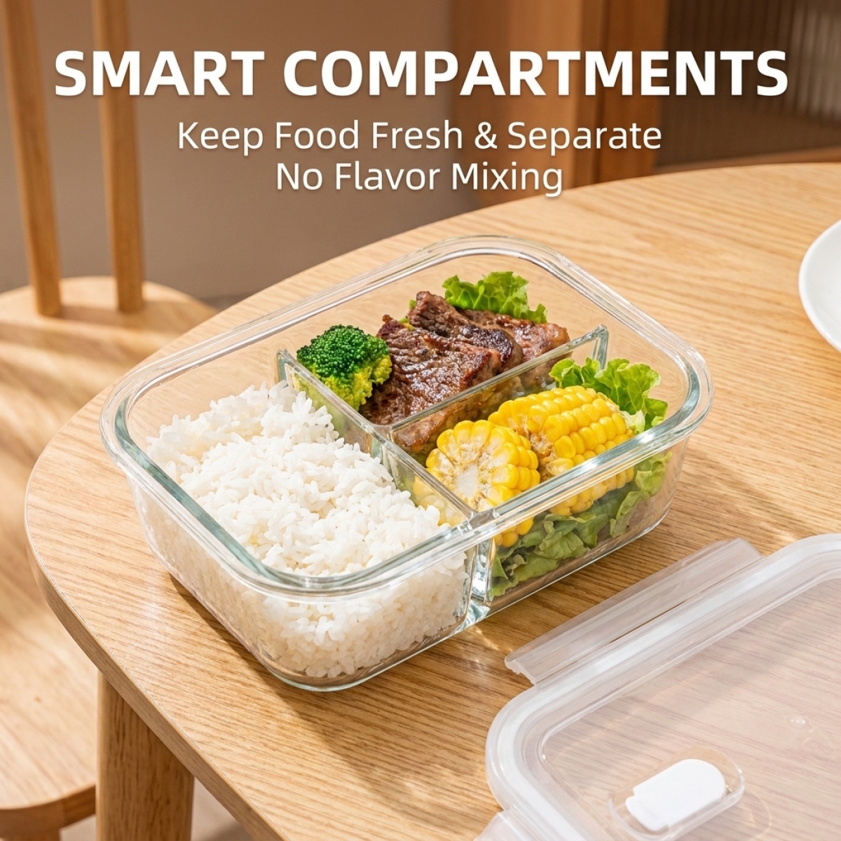 Premium White Glass Food Conta - Meal Prep Glass Containers ulasan dan harga