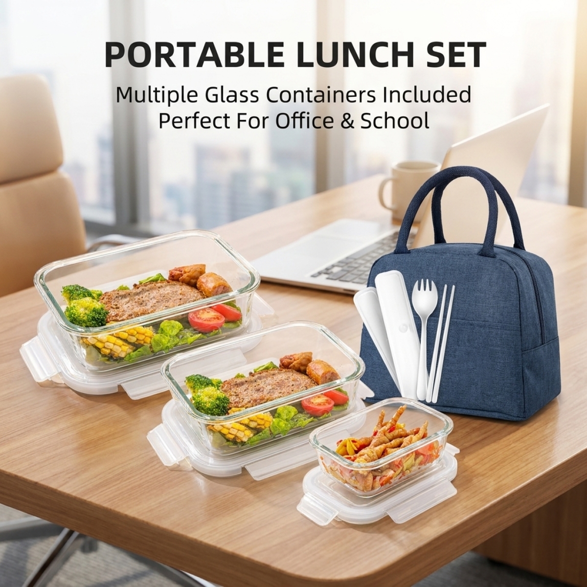 Premium White Glass Food Conta - Meal Prep Glass Containers ulasan dan harga