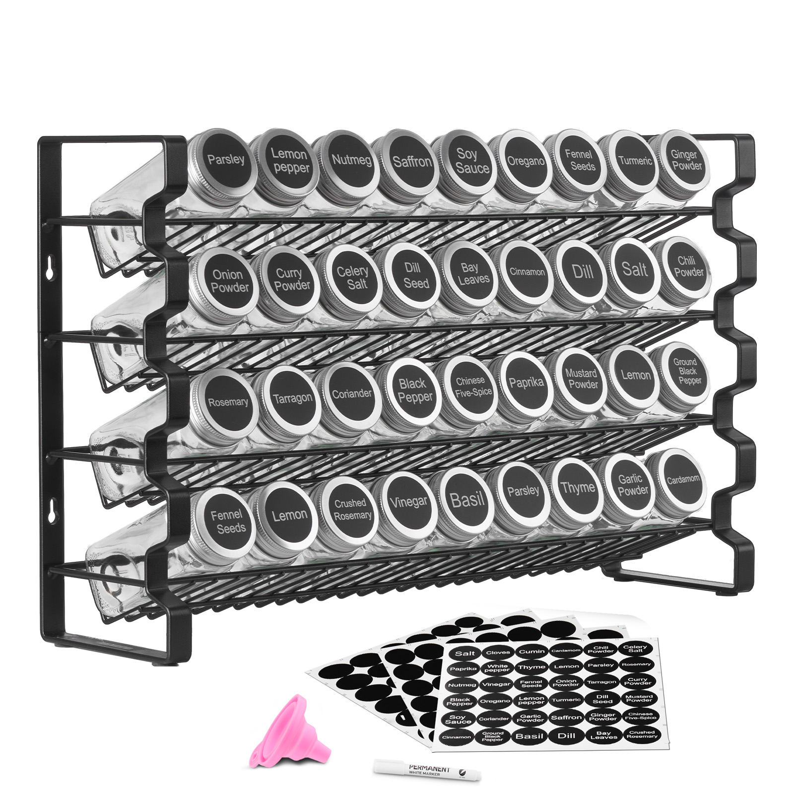 SucceBuy Spice Rack Organizer  - Spice Jar Labels ulasan dan harga