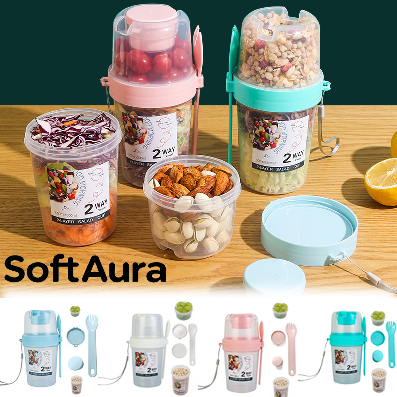 SoftAura Breakfast On The Go C - Meal Prep Glass Containers ulasan dan harga