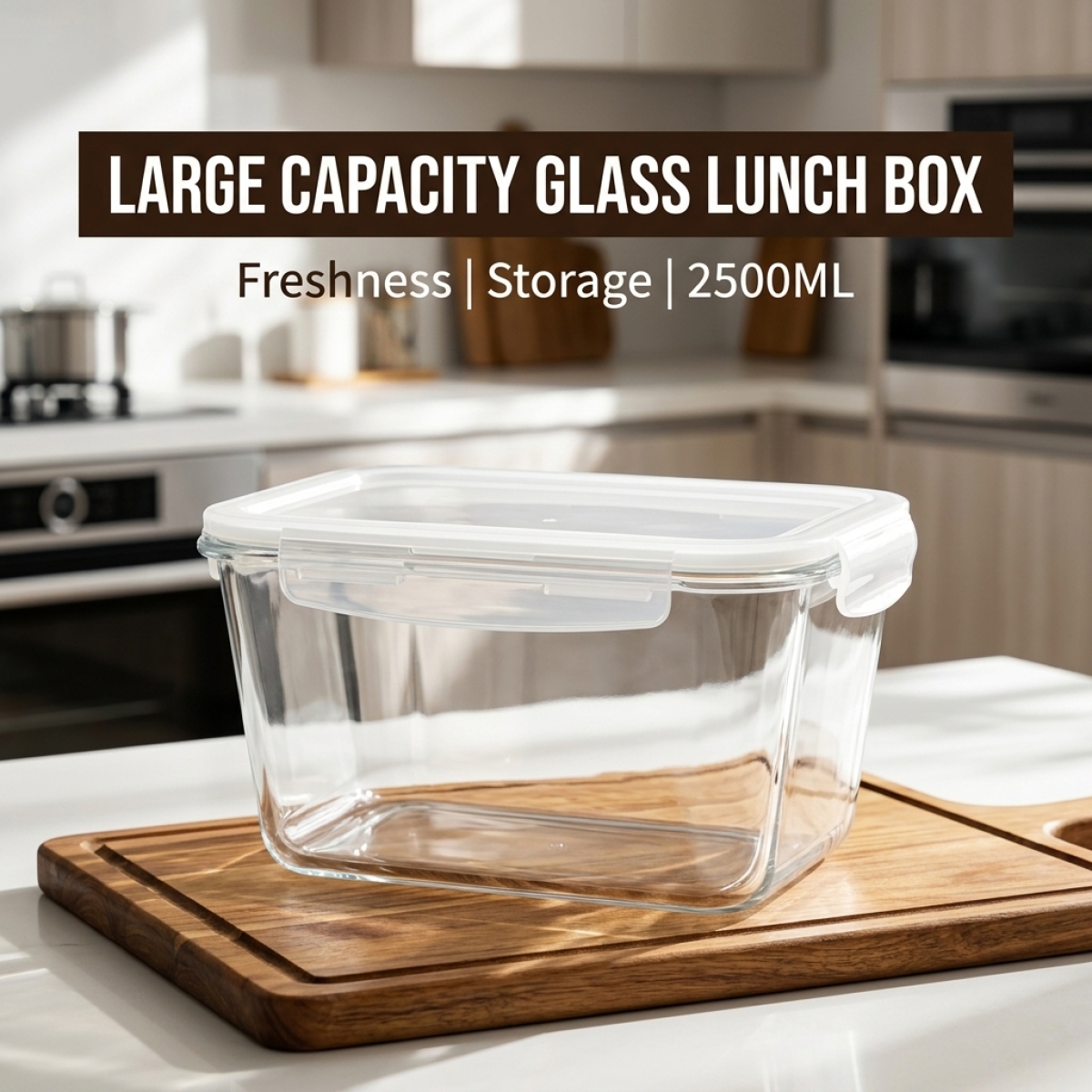 Large Capacity Borosilicate Gl - Meal Prep Glass Containers ulasan dan harga