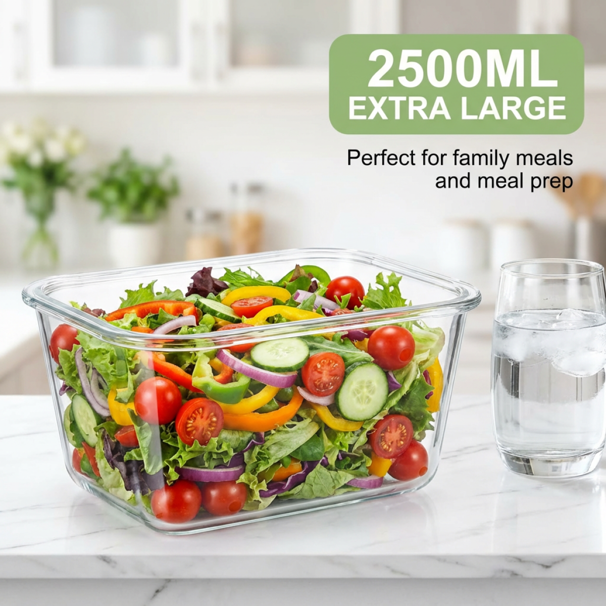 Large Capacity Borosilicate Gl - Meal Prep Glass Containers ulasan dan harga