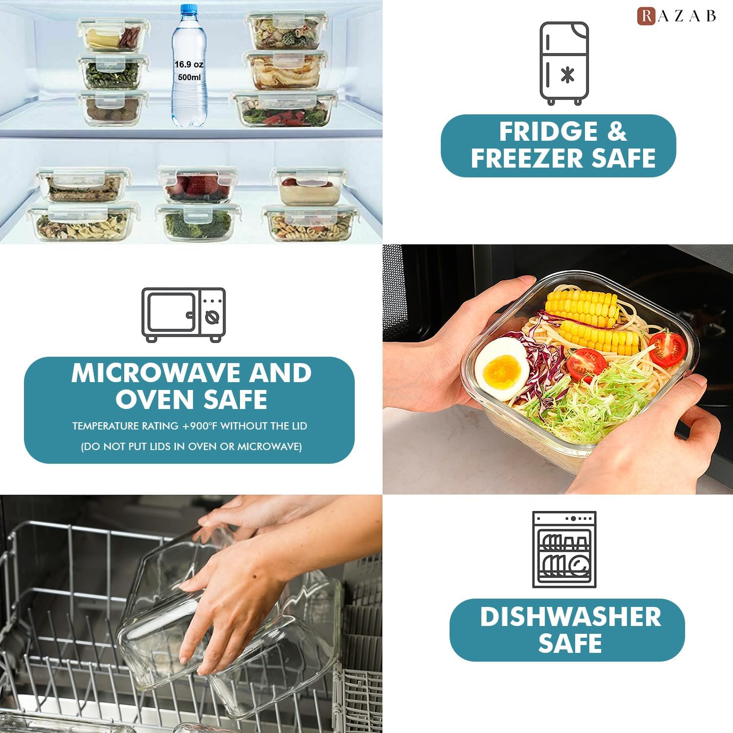 24 Pc Airtight Glass Food Stor - Meal Prep Glass Containers ulasan dan harga