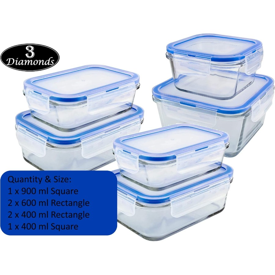 Glass Containers BPA-Free Lock - Meal Prep Glass Containers ulasan dan harga
