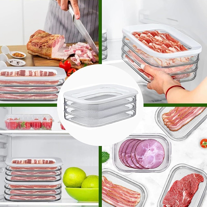 Meat Container for Fridge, Sta - Meal Prep Cutting ulasan dan harga