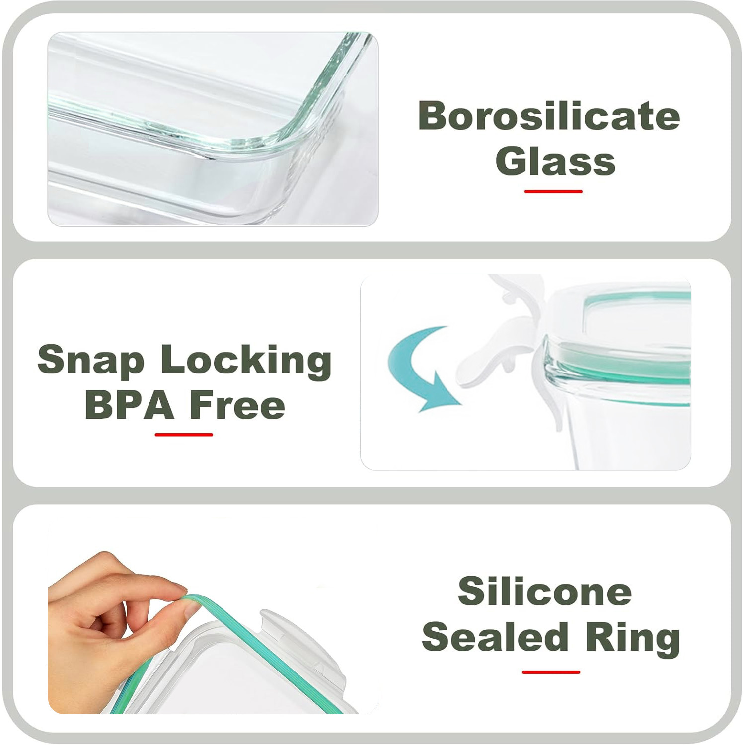 8-Pack Airtight Glass Food Sto - Meal Prep Glass Containers ulasan dan harga