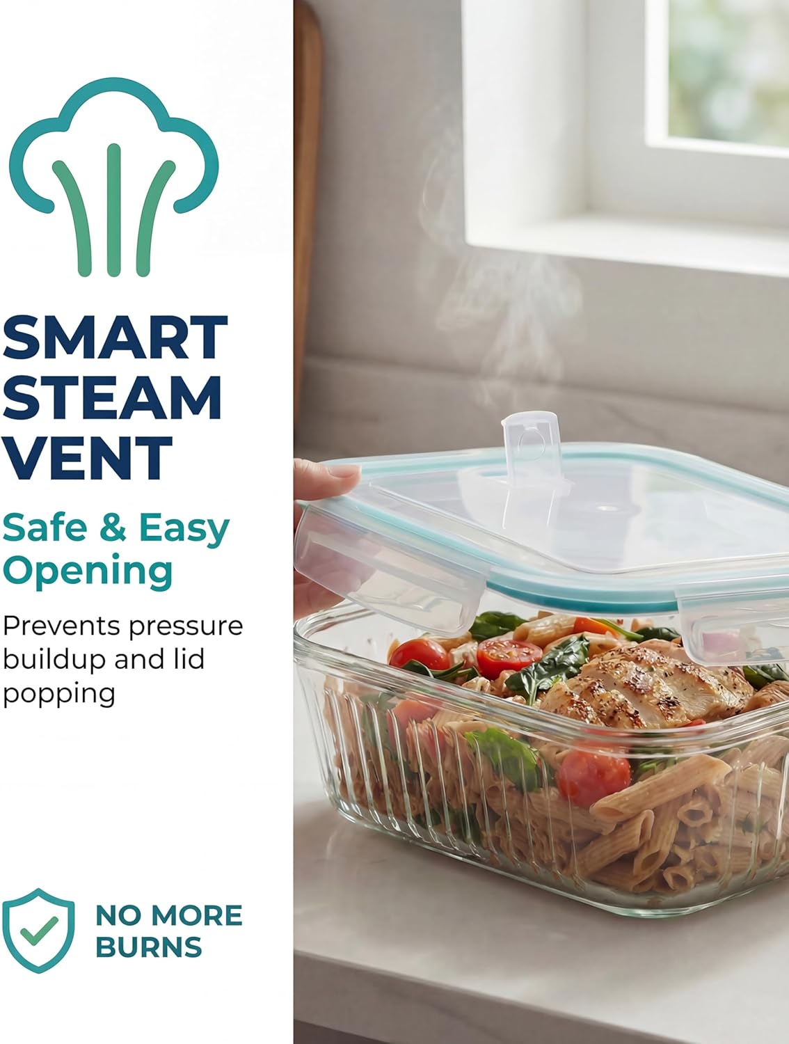 5-Packs, 36 Oz Glass Meal Prep - Meal Prep Glass Containers ulasan dan harga