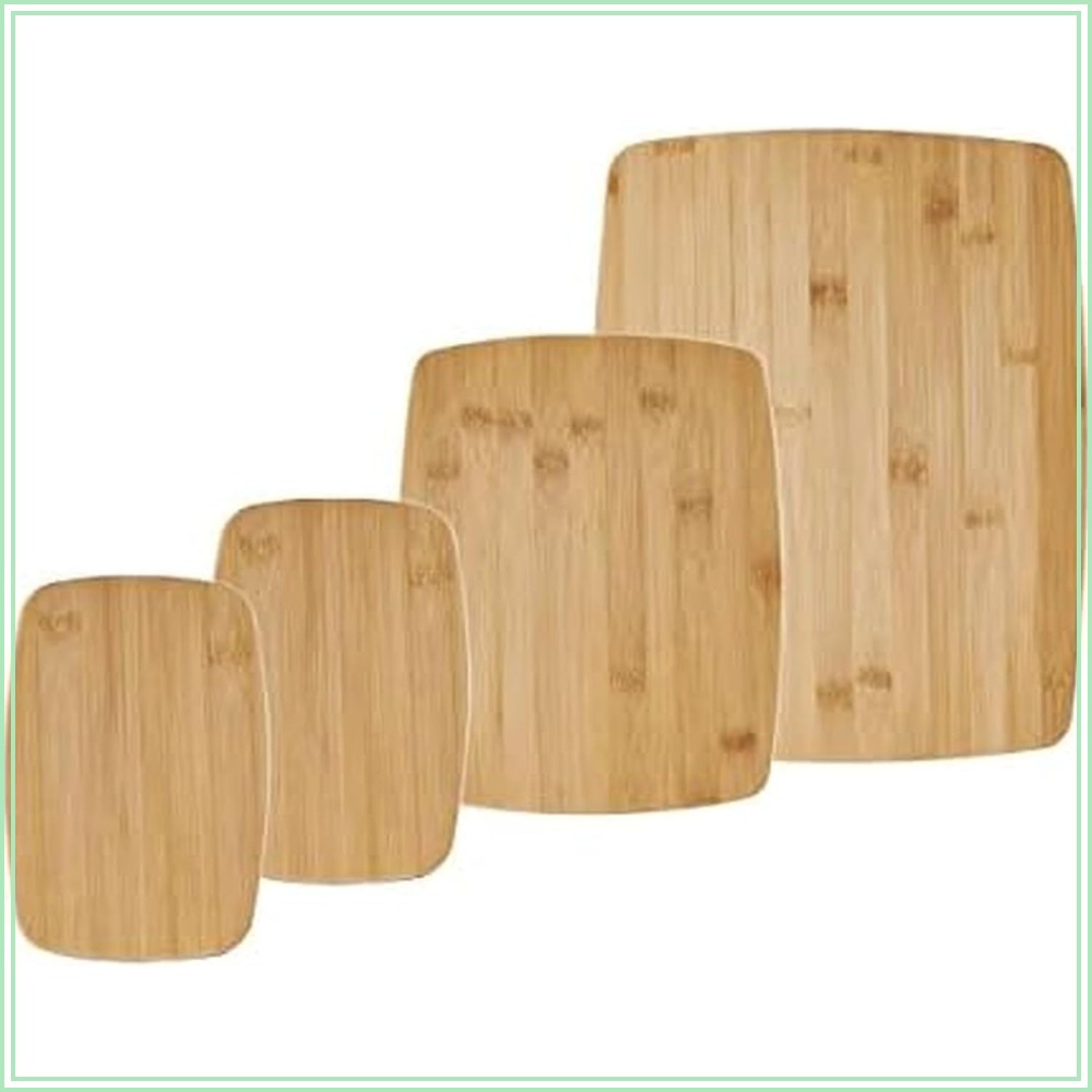 4-Piece Bamboo Cutting Board S - Meal Prep Cutting ulasan dan harga