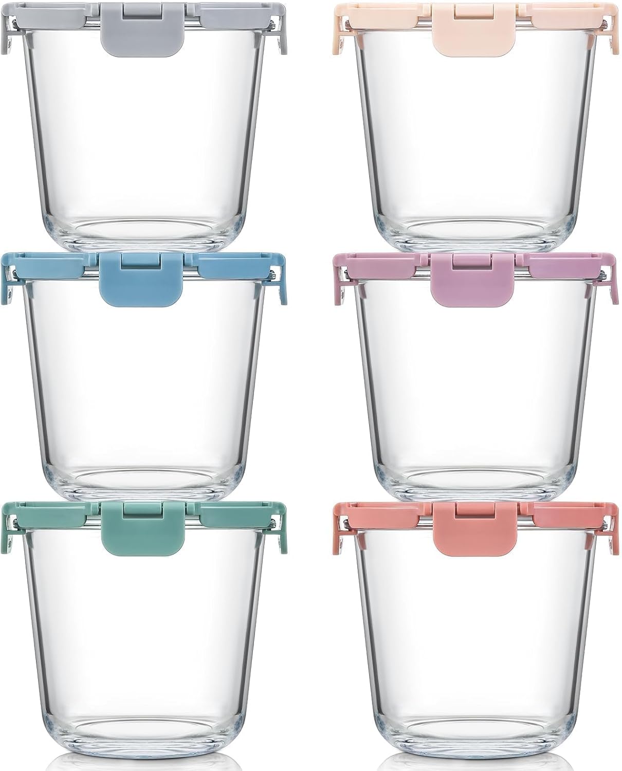 [UPGRADED LID] 6 Sets 3 Cup/24 - Meal Prep Glass Containers ulasan dan harga
