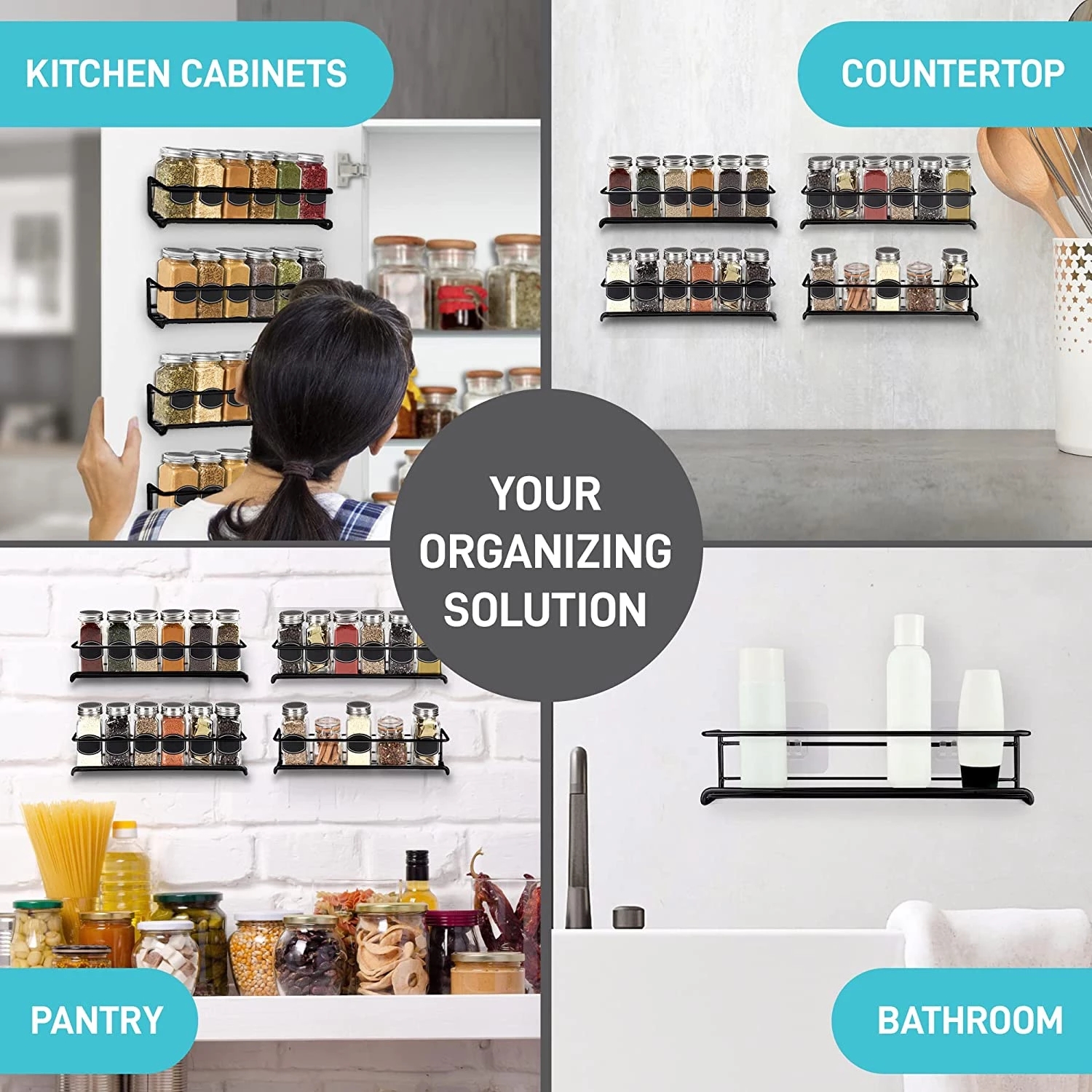 4/2PCS Spice Rack Organizer Wa - Spice Jar Labels ulasan dan harga