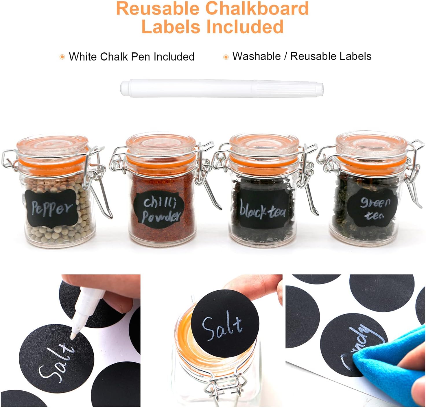 1.7 oz Mini Glass Spice Jars w - Spice Jar Labels ulasan dan harga